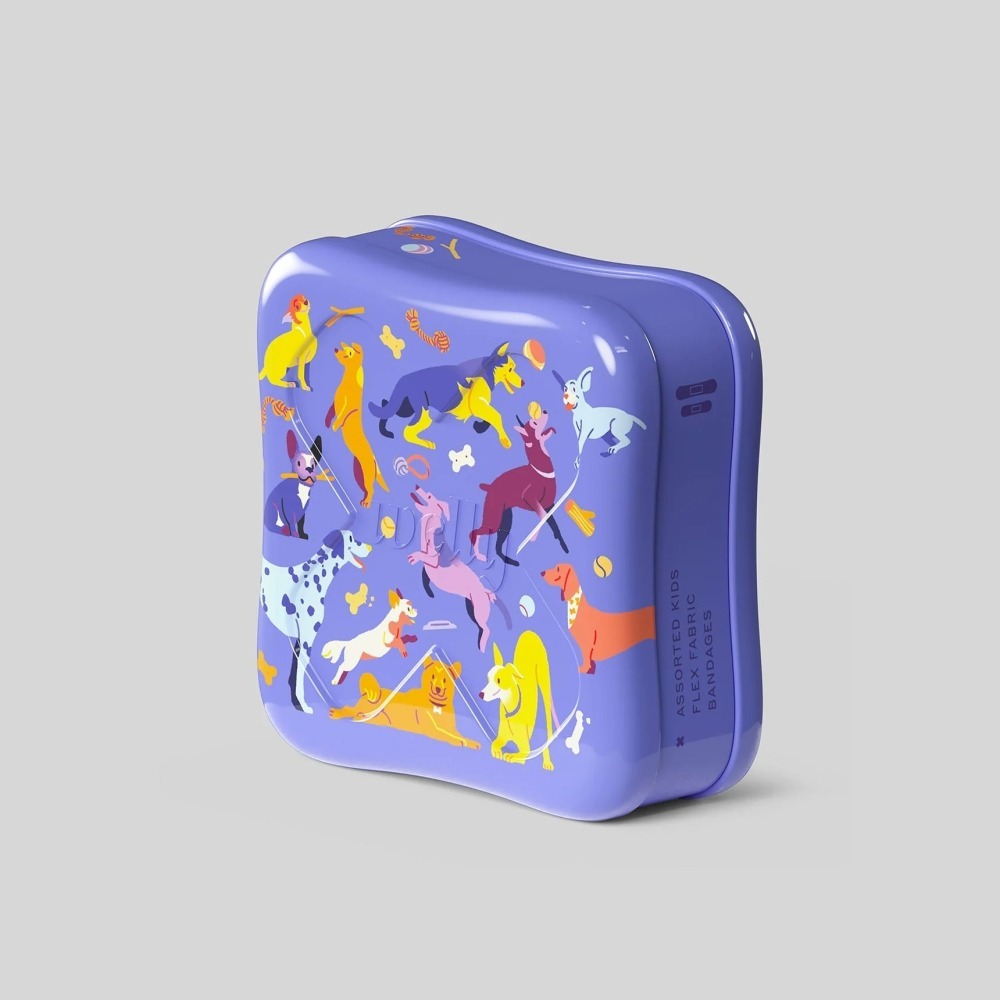 🧁Will PaPa美國代購🧁威利勇敢徽章 貼紙 48片含鐵盒 - 狗狗系列-細節圖2