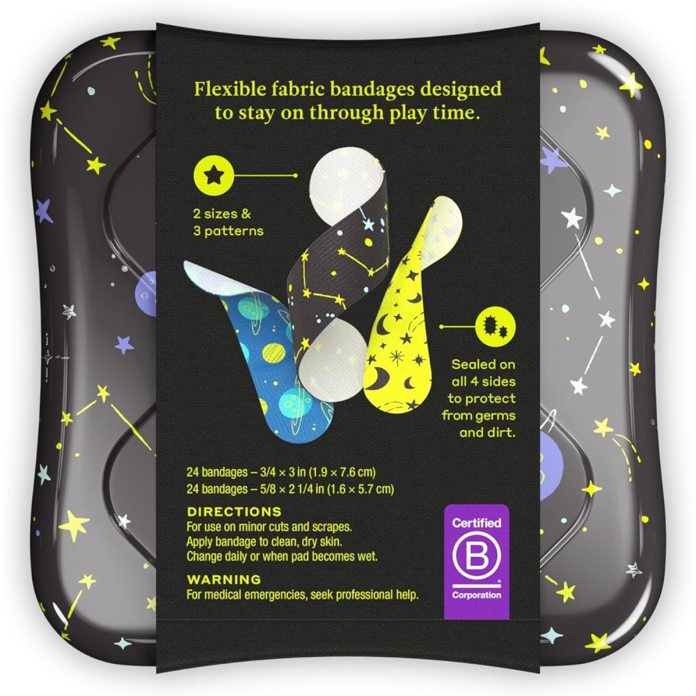 🧁Will PaPa美國代購🧁威利勇敢徽章 貼紙 48片含鐵盒 - 宇宙系列-細節圖2