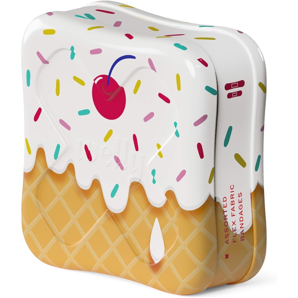 🧁Will PaPa美國代購🧁Welly威利勇敢徽章 貼紙 48片單獨包裝附鐵盒 - 冰淇淋系列-細節圖4