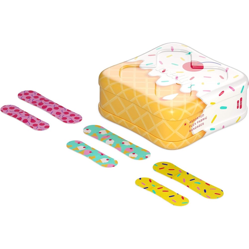 🧁Will PaPa美國代購🧁Welly威利勇敢徽章 貼紙 48片單獨包裝附鐵盒 - 冰淇淋系列-細節圖6