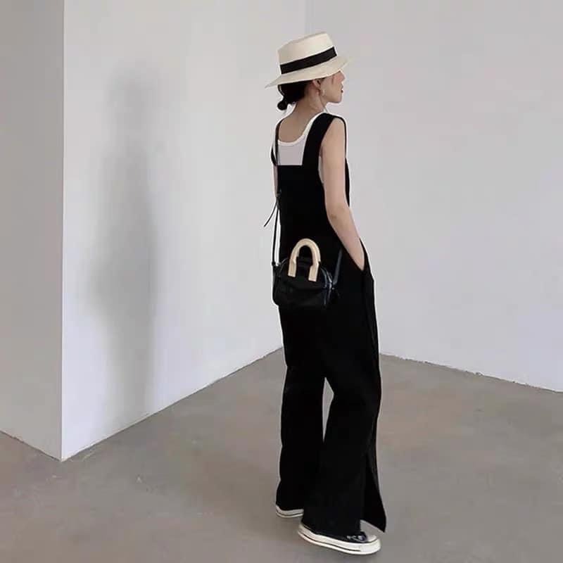 預購 正韓 好看又顯瘦雪紡口袋連身褲-06/10截止-細節圖4