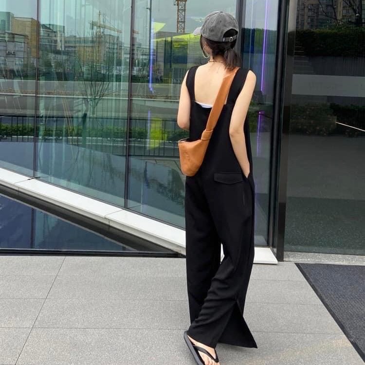 預購 正韓 好看又顯瘦雪紡口袋連身褲-06/10截止-細節圖10