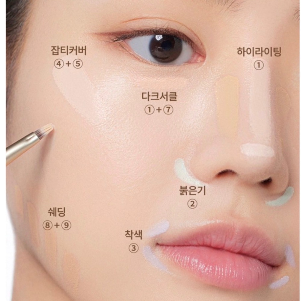 預購 韓國 Dasique pro concealer 9色專業調色遮瑕盤-06/15截止-細節圖5