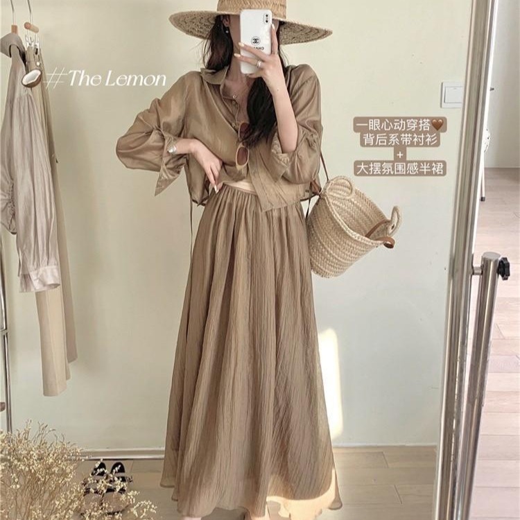 預購 褶皺大A字半裙-06/15截止-細節圖4