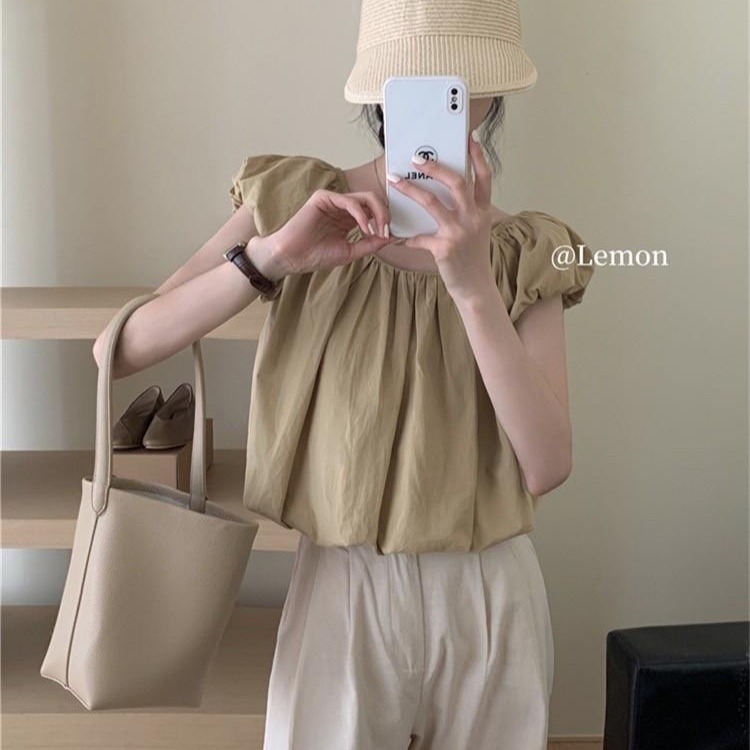 預購 小圓領縮帶花苞上衣-06/15截止-細節圖2