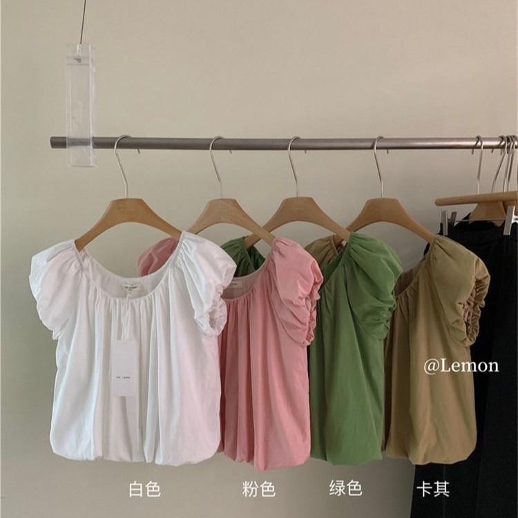 預購 小圓領縮帶花苞上衣-06/15截止-細節圖3