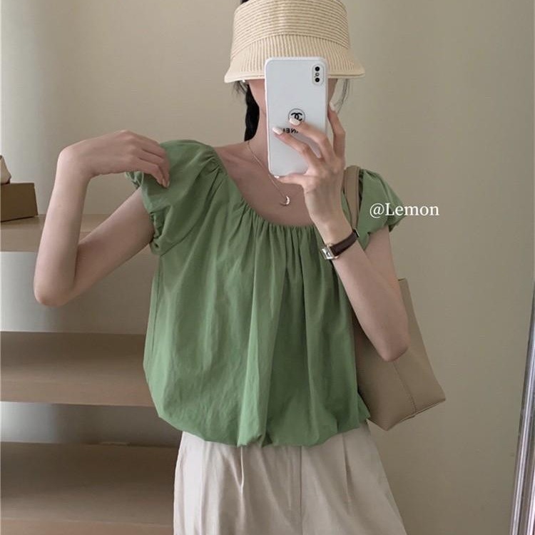 預購 小圓領縮帶花苞上衣-06/15截止-細節圖9