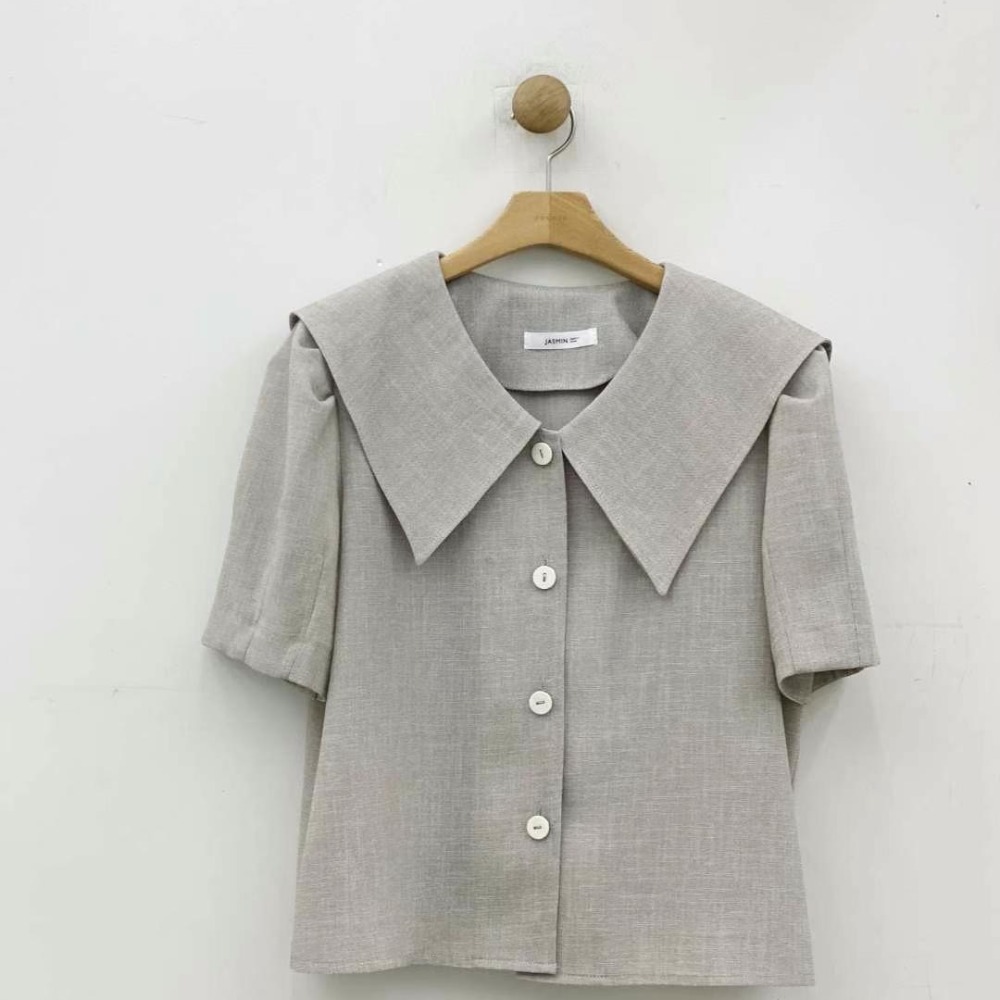 預購 正韓 水手領抓皺袖上衣-06/20截止-細節圖5