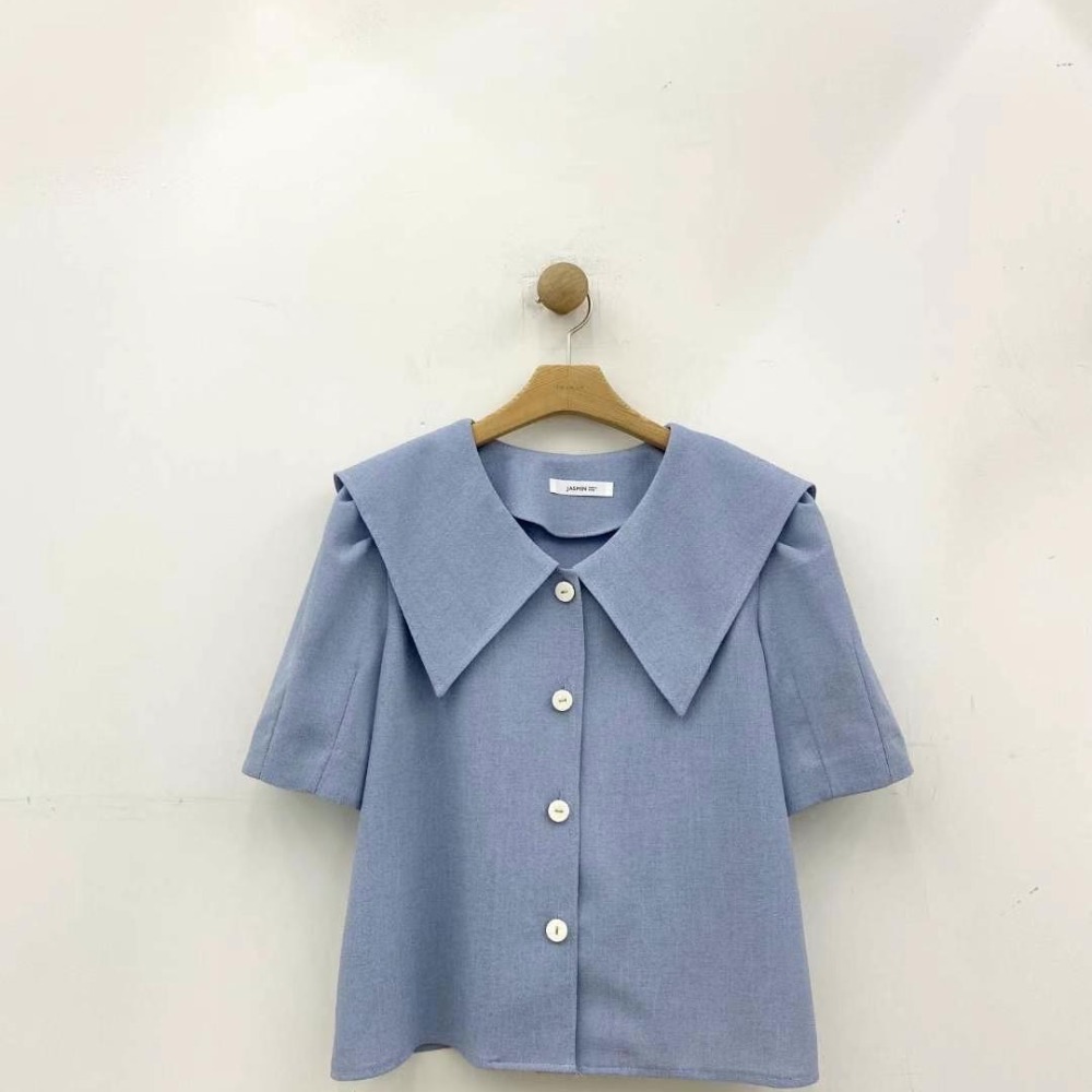 預購 正韓 水手領抓皺袖上衣-06/20截止-細節圖7