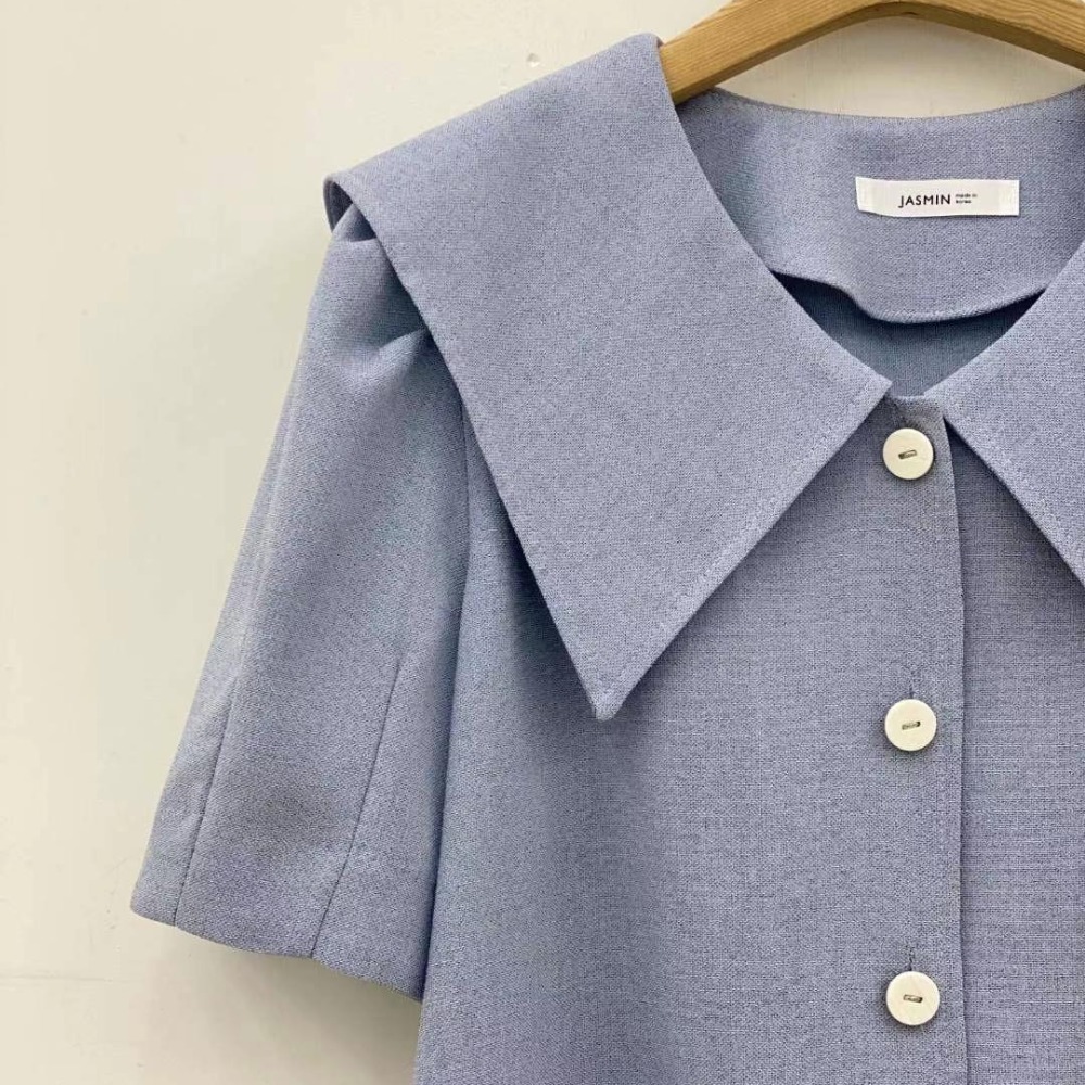 預購 正韓 水手領抓皺袖上衣-06/20截止-細節圖8