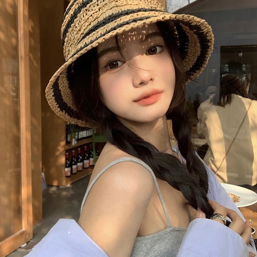 預購 條紋編織小漁夫草帽-06/20截止-細節圖2