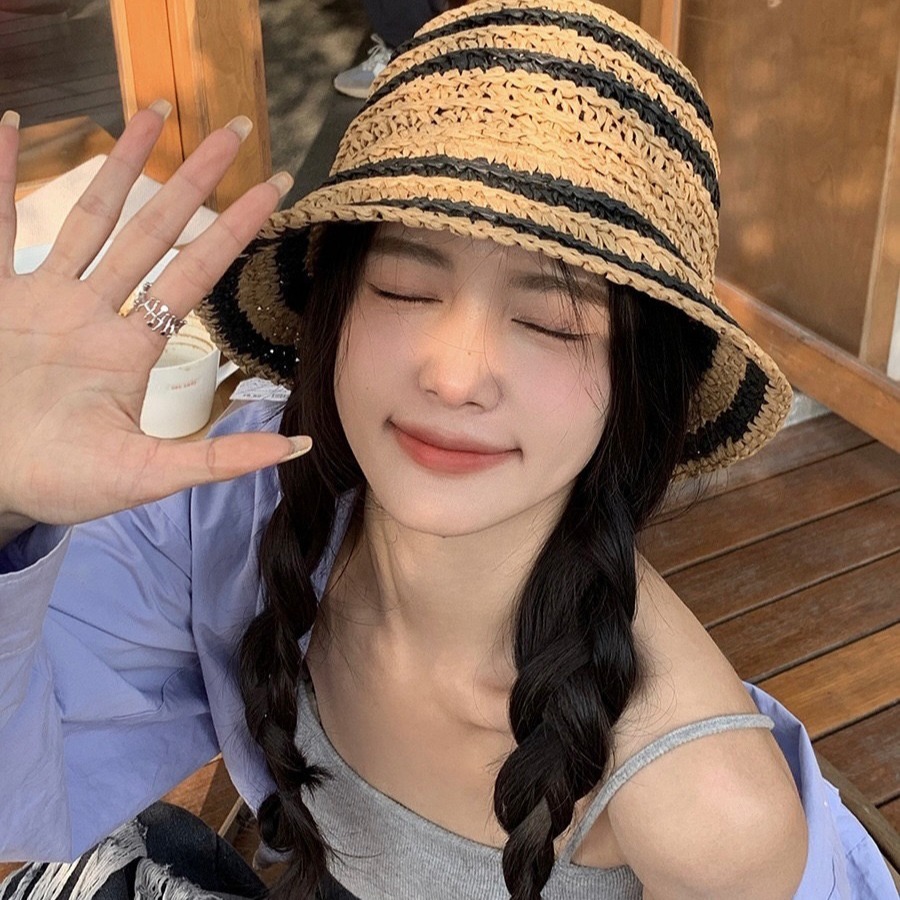 預購 條紋編織小漁夫草帽-06/20截止-細節圖4