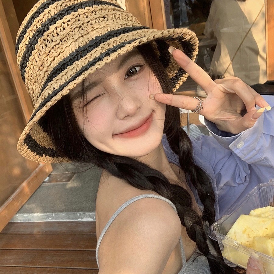 預購 條紋編織小漁夫草帽-06/20截止-細節圖6