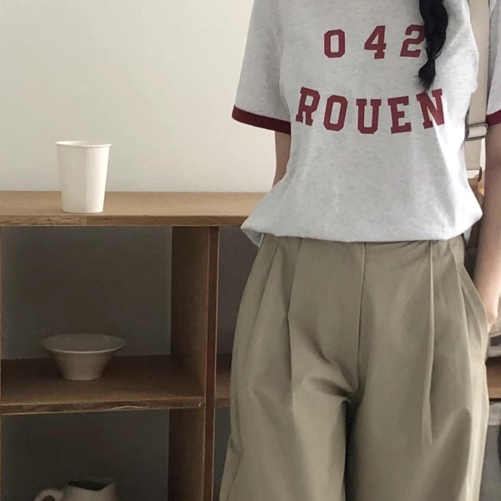 預購 正韓 字母撞色領棉T-06/20截止-細節圖7