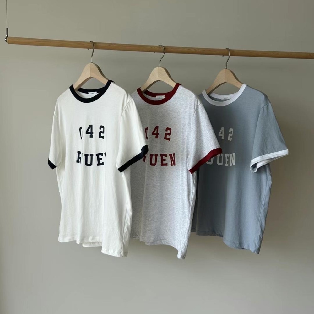 預購 正韓 字母撞色領棉T-06/20截止-細節圖8