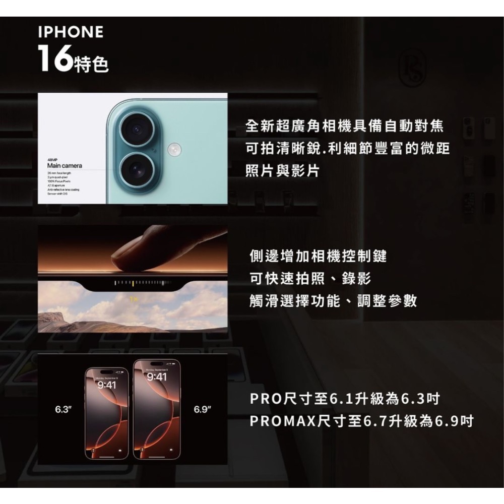 「台中店面」iPhone 16 Pro 256G 白鈦金屬色-細節圖3