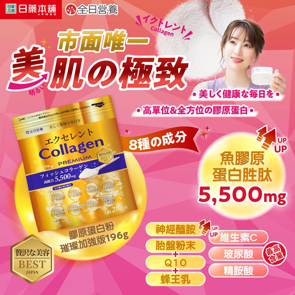 全日營養膠原蛋白粉璀璨加強版196g-細節圖2