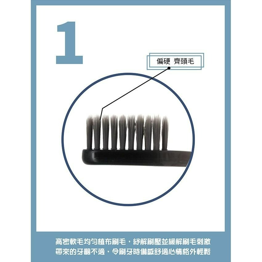 【白人】－附發票－竹炭護理牙刷 單支/3入組-細節圖4