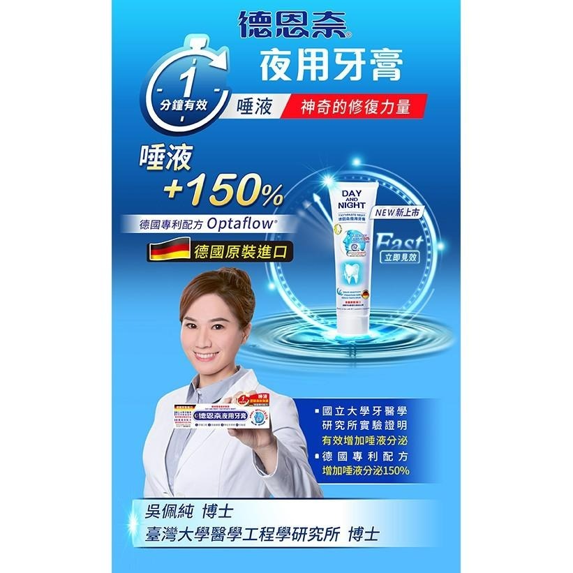【德恩奈】－附發票－夜用牙膏126g  買1送1 超值優惠-細節圖2