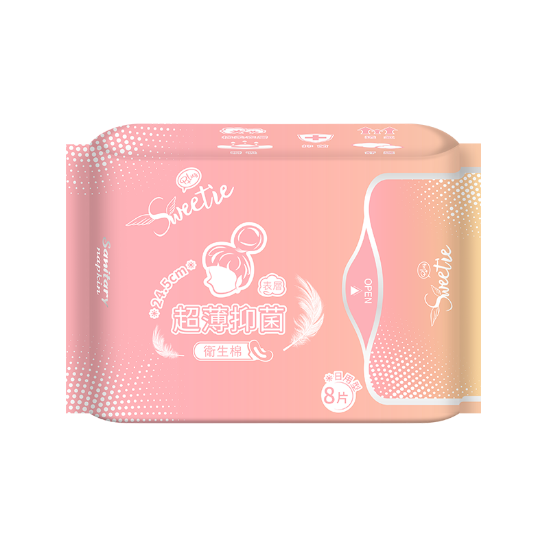 【Sweetie舒芯】－附發票－超薄抑菌衛生棉/涼感衛生棉/護墊  15.5cm/24.5cm/29cm/34cm-規格圖4