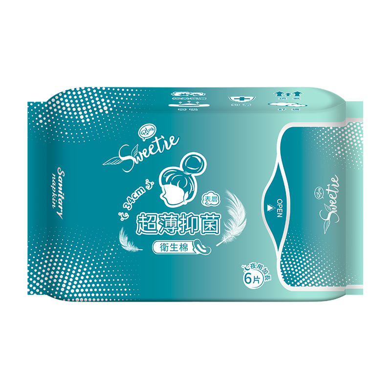 【Sweetie舒芯】－附發票－超薄抑菌衛生棉/涼感衛生棉/護墊  15.5cm/24.5cm/29cm/34cm-規格圖4