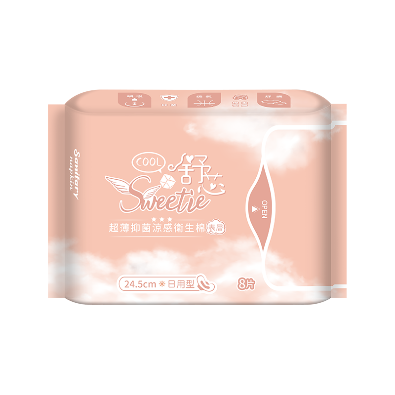 【Sweetie舒芯】－附發票－超薄抑菌衛生棉/涼感衛生棉/護墊  15.5cm/24.5cm/29cm/34cm-規格圖4