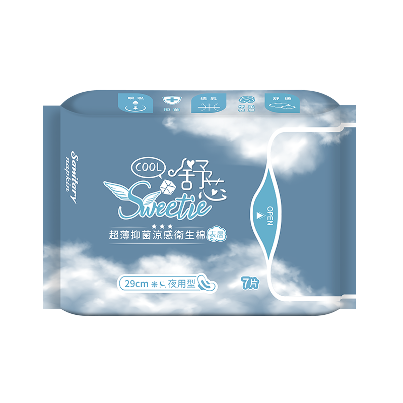 【Sweetie舒芯】－附發票－超薄抑菌衛生棉/涼感衛生棉/護墊  15.5cm/24.5cm/29cm/34cm-規格圖4