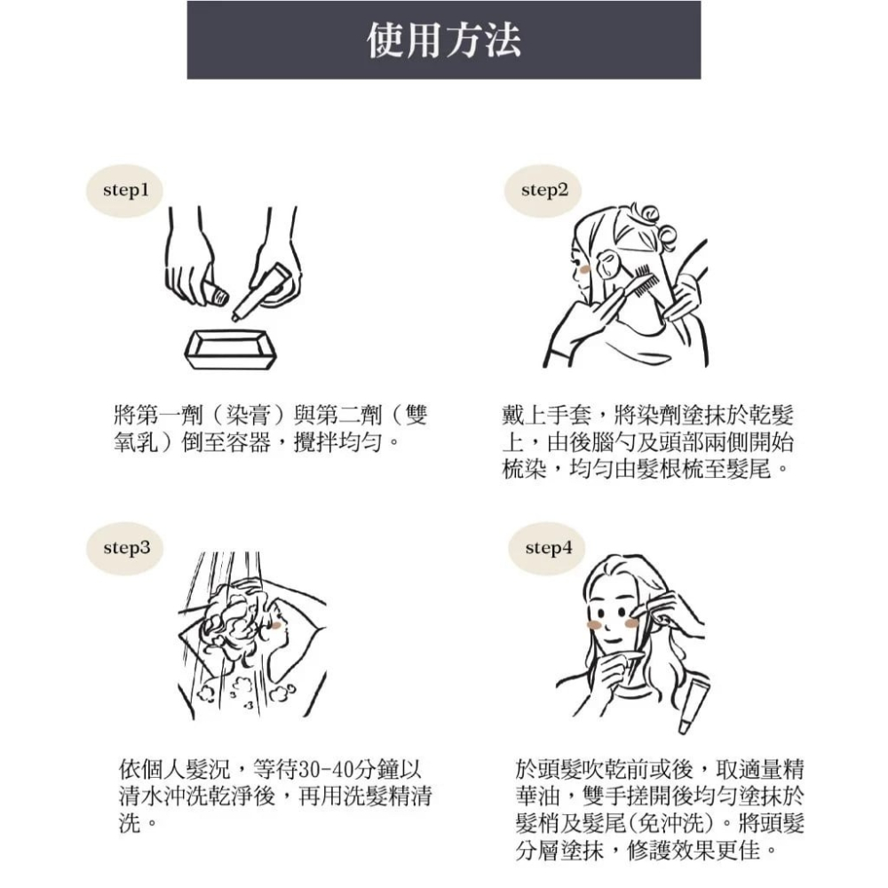【Kesho】－附發票－精油護髮染髮霜 40ml 蓋白髮-細節圖5