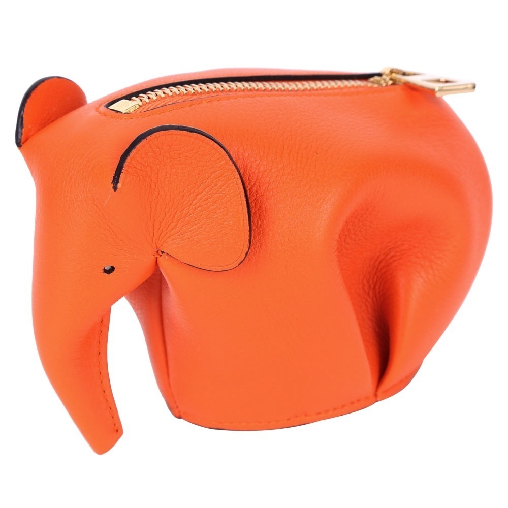 ［FUN SHOP 梵尚時尚精選］LOEWE Animales Elephant 立體大象造型拉鍊零錢包 時尚 精品-細節圖2