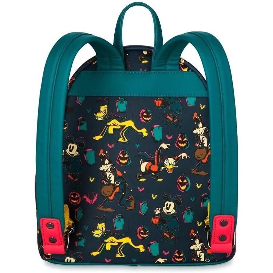 ［FUN SHOP 梵尚時尚精選］香港迪士尼限定版 南瓜米奇萬聖節夜光迷你背包-細節圖3