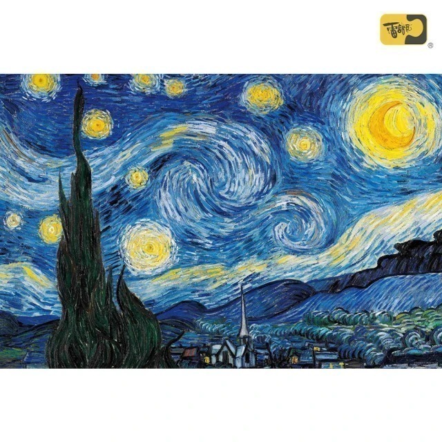［FUN SHOP 梵尚時尚精選］雷諾瓦拼圖 星夜 1008片 梵谷 夜光-細節圖2