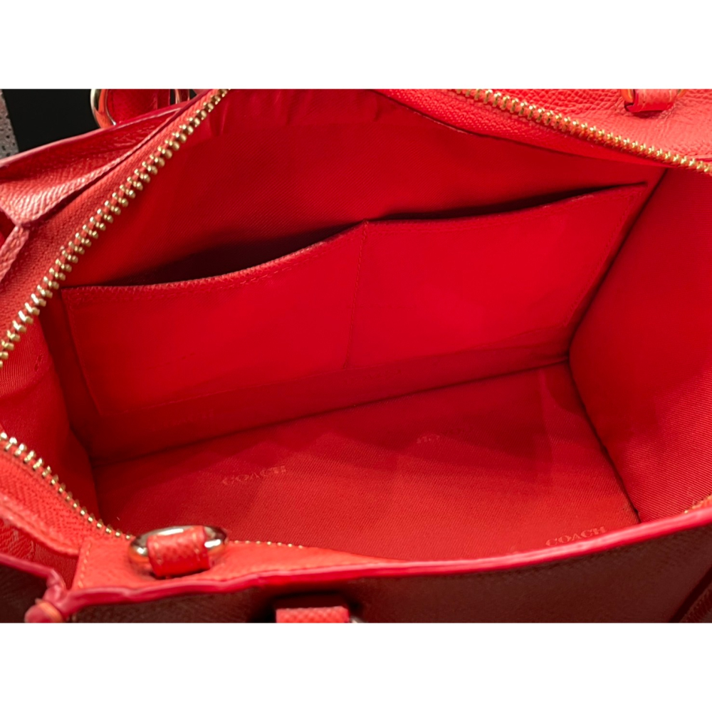 ［FUN SHOP 梵尚時尚精選］COACH 女仕 手提/斜背包 防刮皮革-細節圖4