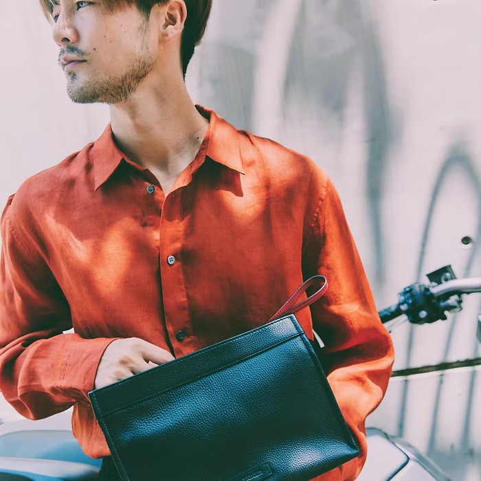 ［FUN SHOP 梵尚時尚精選］bangkok container 海軍藍 手拿包-細節圖8