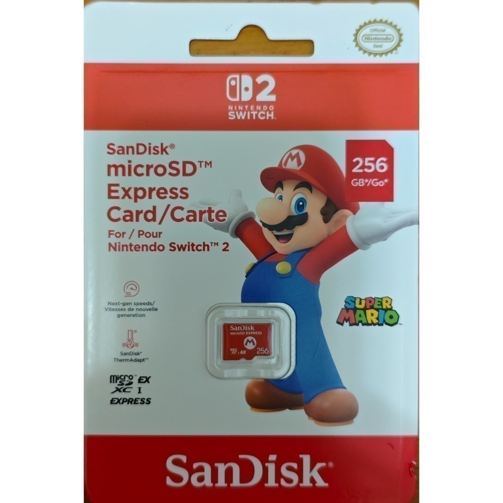 (現貨) NS2記憶卡 Switch2 特規記憶卡 SanDisk microSD Express 256G 全新未拆-細節圖2