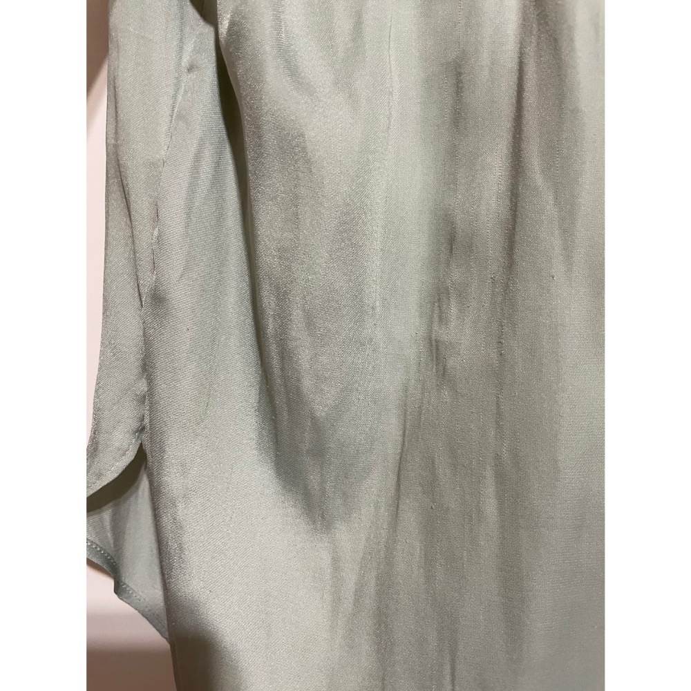 專櫃MK草綠色長版柔軟連袖襯衫/二手/38號-細節圖7