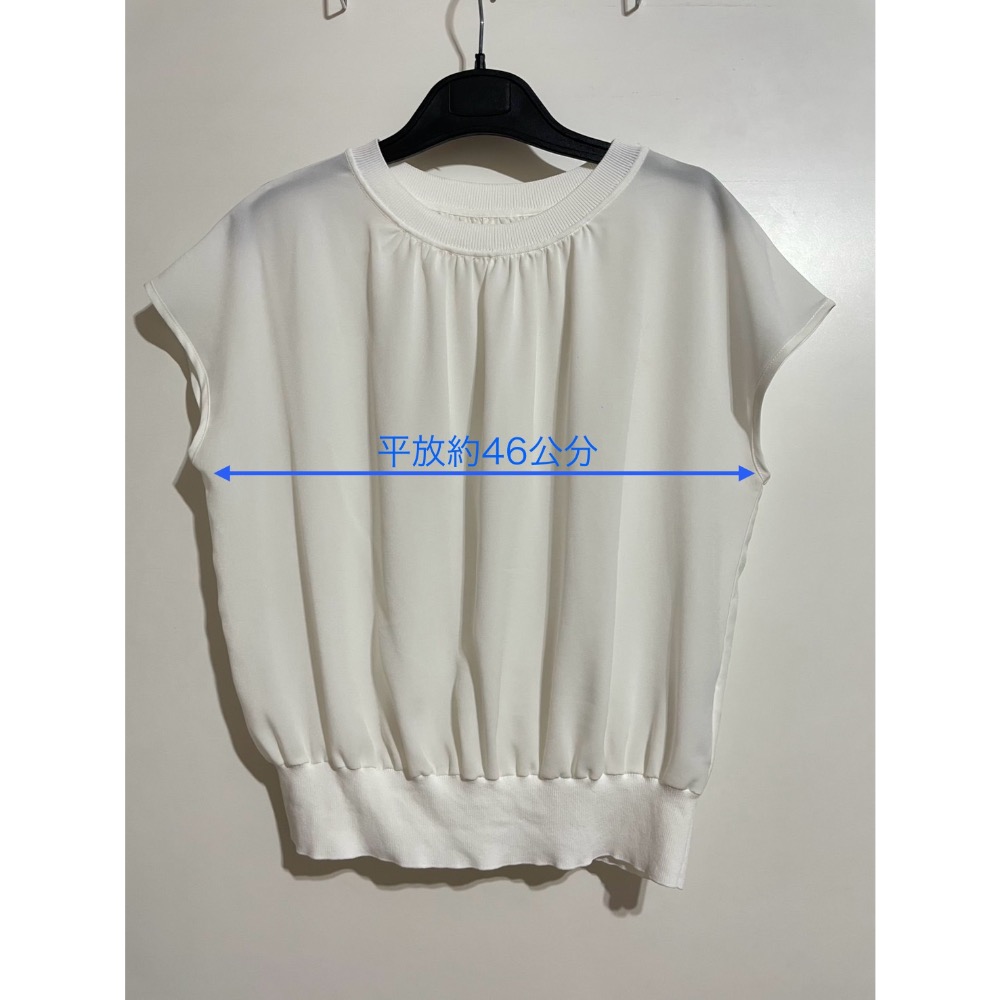 專櫃MK雪紡紗羅紋拼接短版上衣/二手/38號-細節圖2