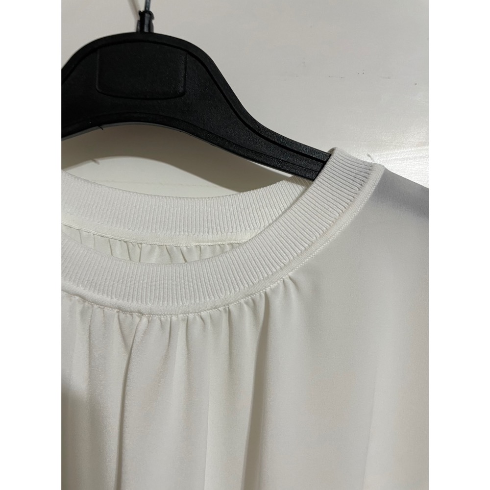 專櫃MK雪紡紗羅紋拼接短版上衣/二手/38號-細節圖3