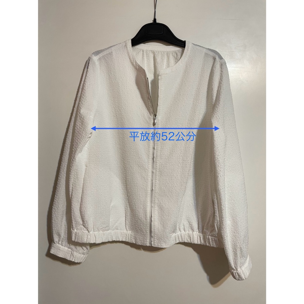 專櫃MK白色泡泡紗長袖薄外套/二手/38號-細節圖2