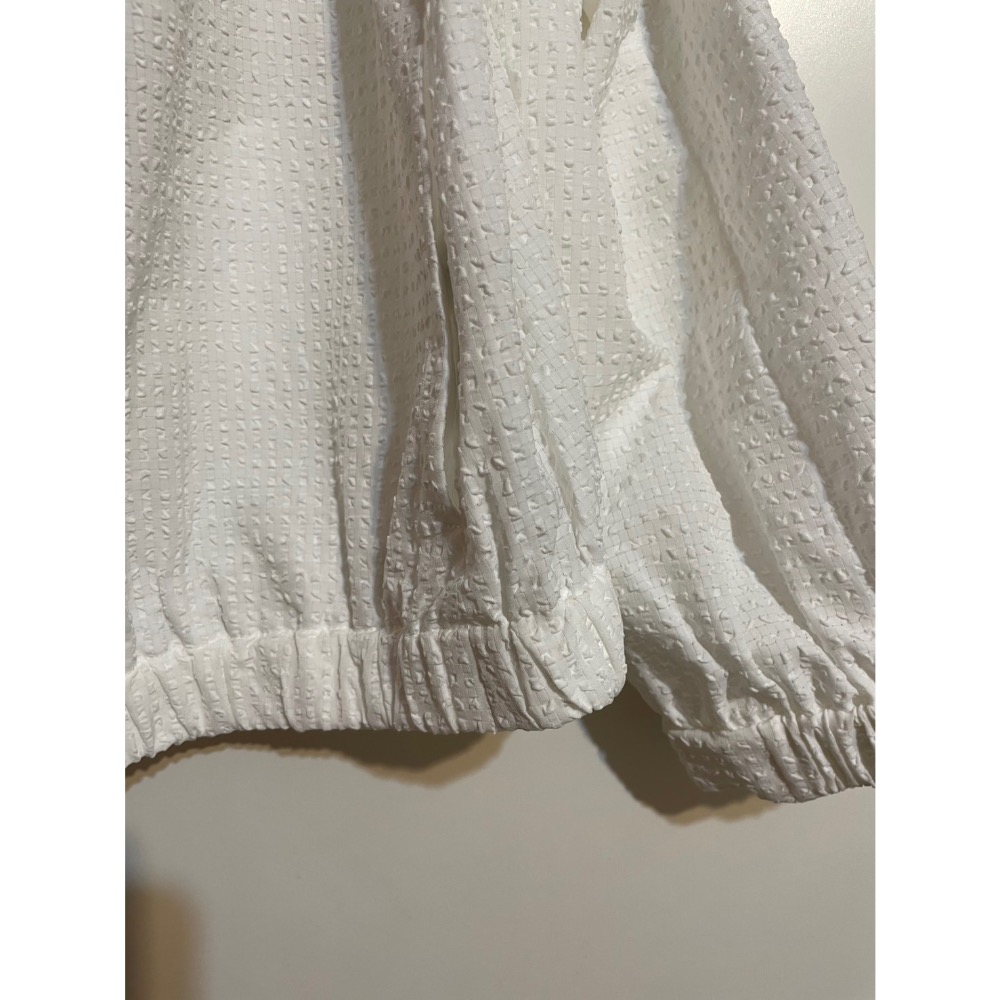 專櫃MK白色泡泡紗長袖薄外套/二手/38號-細節圖3