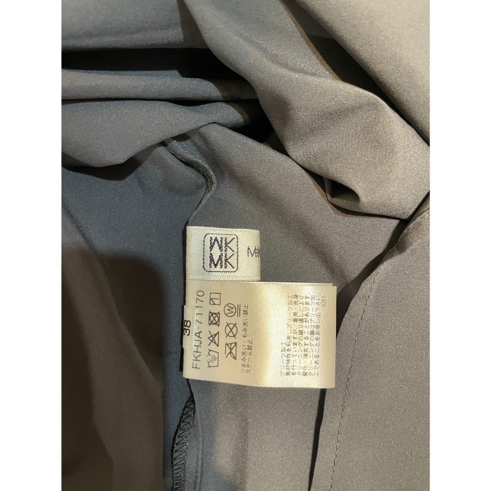 專櫃MK灰色雪紡格紋百褶長裙/二手/38號-細節圖4