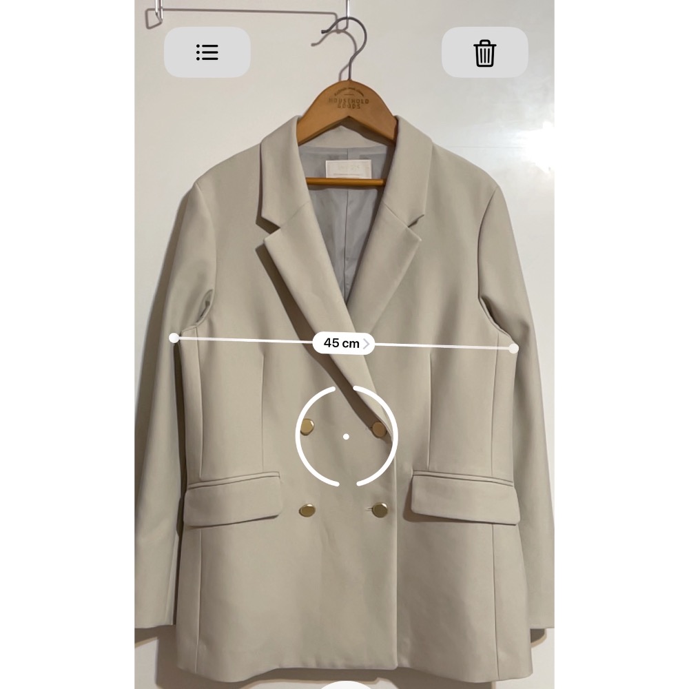 anySiS米色雙排金釦西裝外套/二手/3號-細節圖2