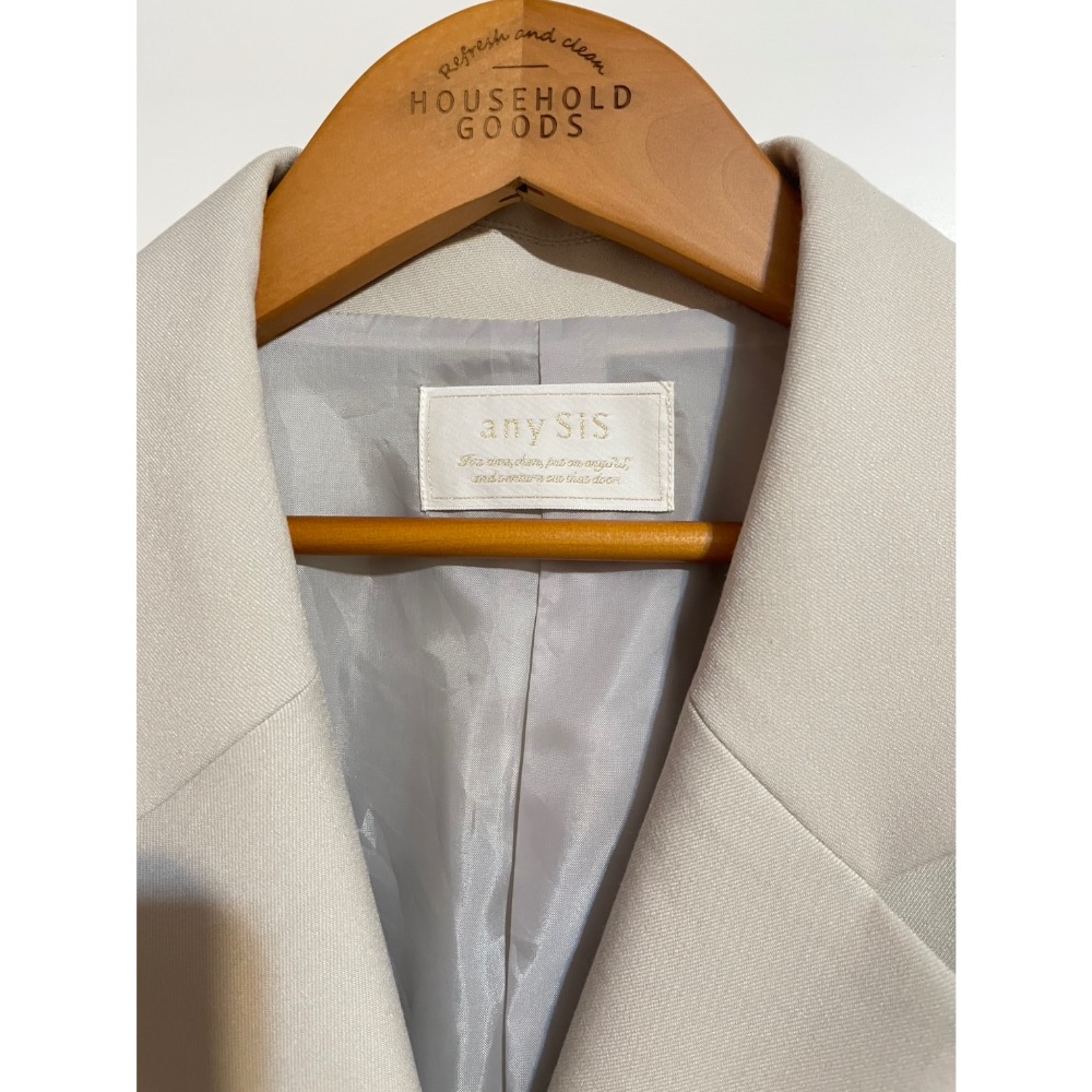 anySiS米色雙排金釦西裝外套/二手/3號-細節圖3