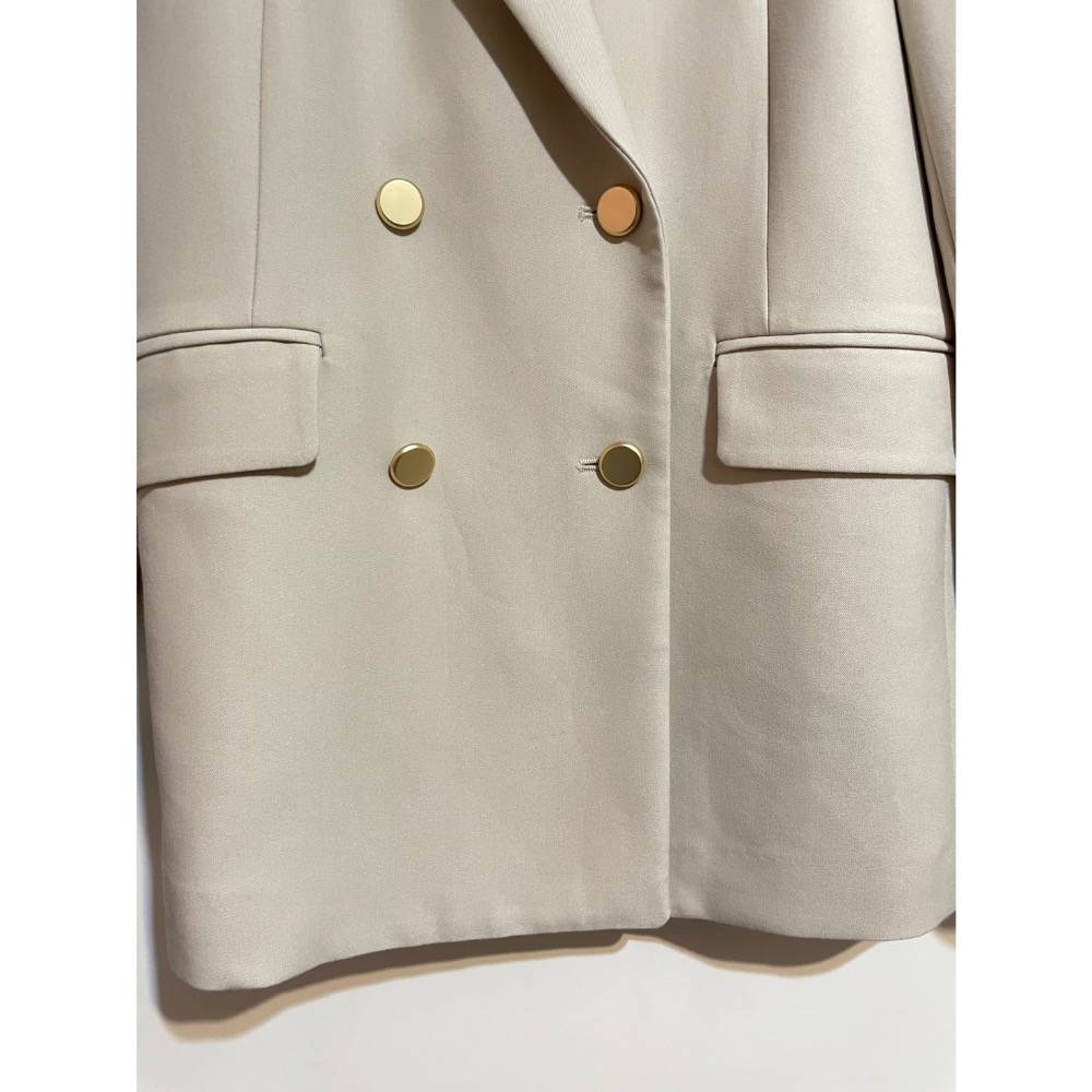 anySiS米色雙排金釦西裝外套/二手/3號-細節圖4