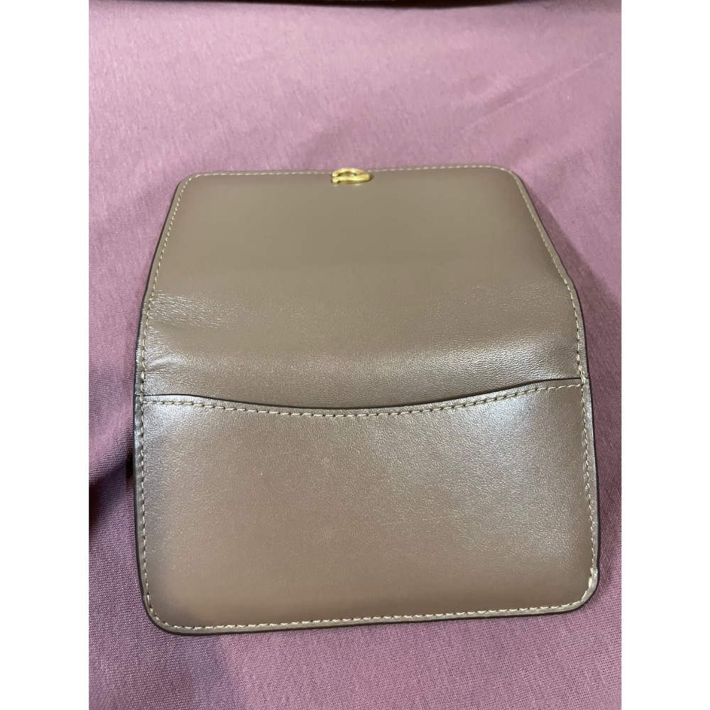 Coach摩卡色卡夾零錢包/二手-細節圖3