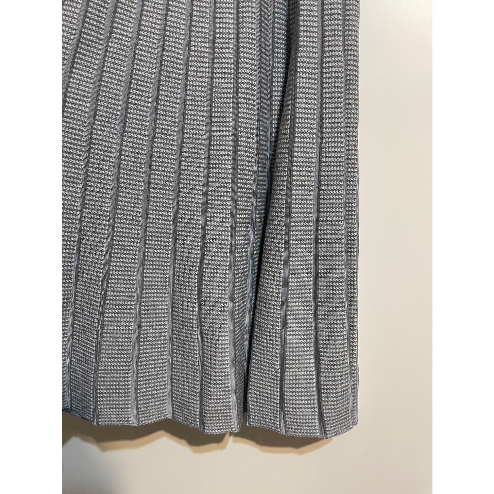 專櫃MK灰色千鳥格百褶針織長裙/二手/38號-細節圖2