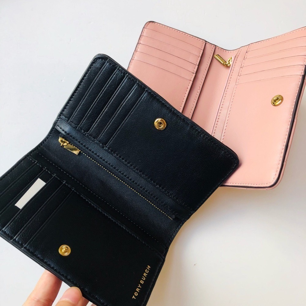💖母親節禮物💖Tory Burch TB 56607 菱格羊皮女士中夾  精緻小羊皮-細節圖7