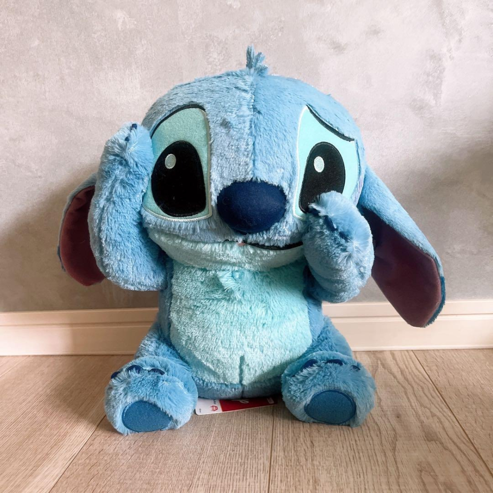 史迪奇 娃娃 星際寶貝 揉眼睛 坐姿 剛睡醒 困惑 Stitch 迪士尼 Disney 大娃 摸頭 摸臉-細節圖2