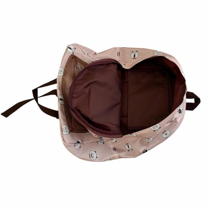 西村裕二 【現貨】 滿版 後背包 書包 背包 雙肩包 熊貓 倉鼠 小老鼠 愛心兔 粉紅兔 灰貓 白貓-細節圖3