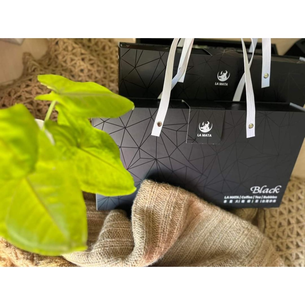 LA MATA 珍珠奶茶+咖啡黑色包禮盒-細節圖2