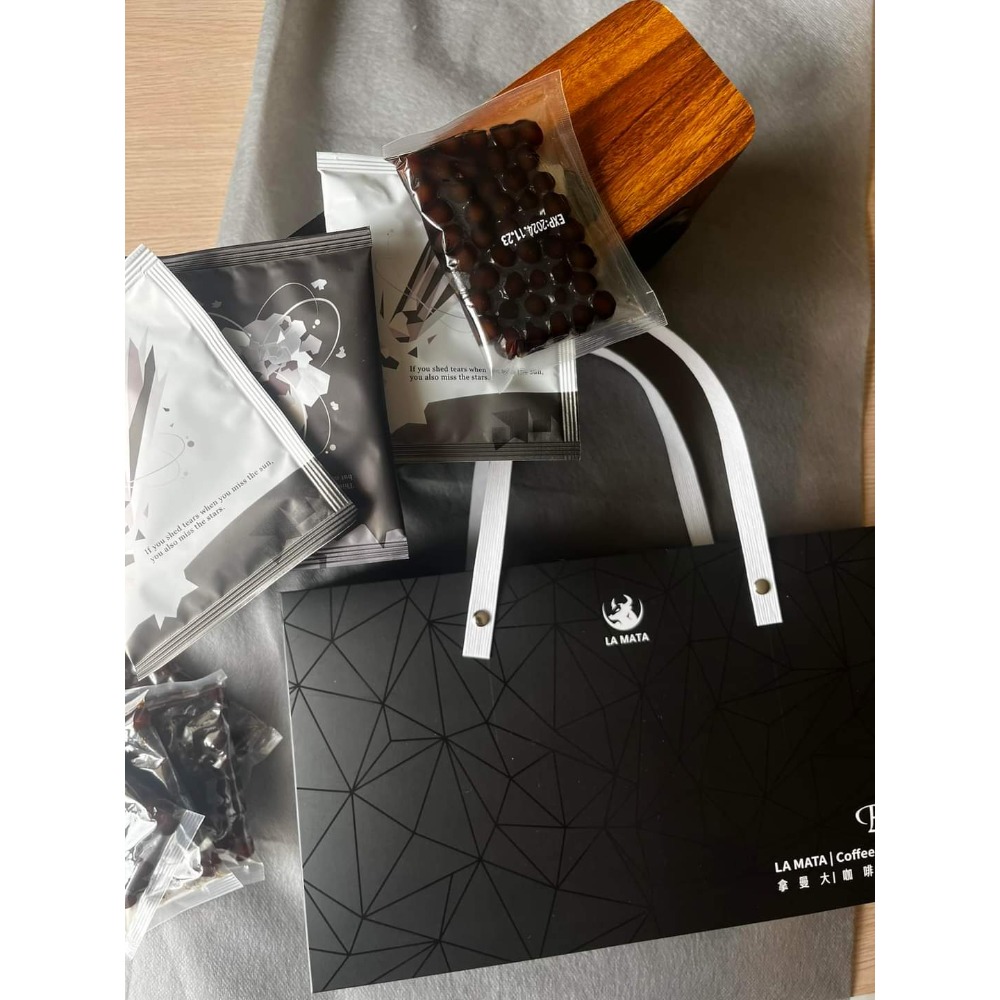 LA MATA 珍珠奶茶+咖啡黑色包禮盒-細節圖4